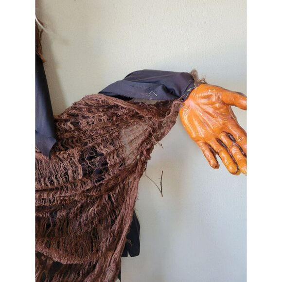 Orange hanging skeleton Halloween props scary long decor vintage - Picture 3 of 10